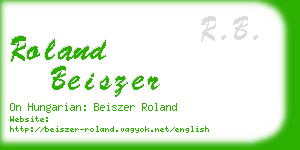 roland beiszer business card